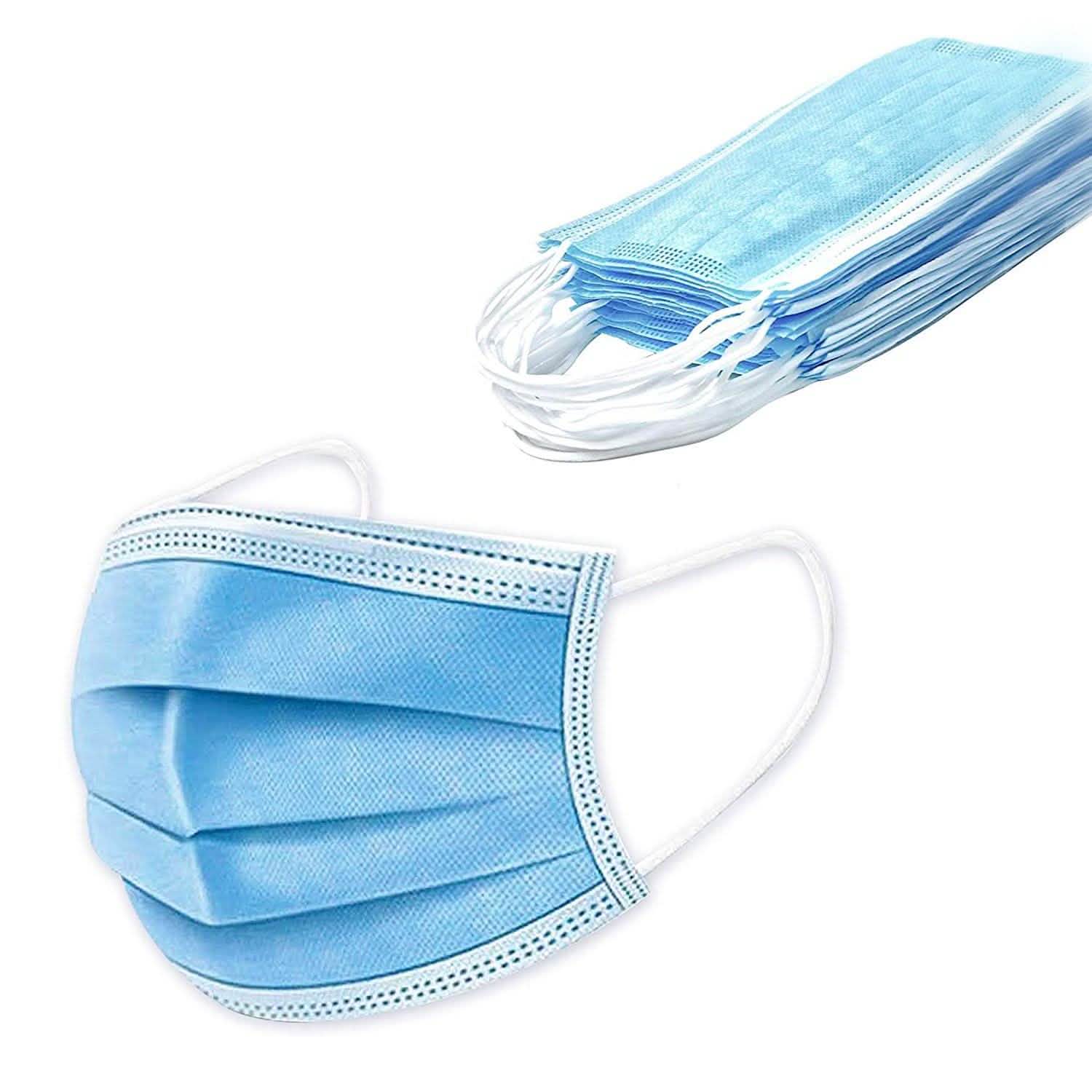 50-Pack or 100-Pack of 3 Layer Disposable Protective Face Masks DailySale
