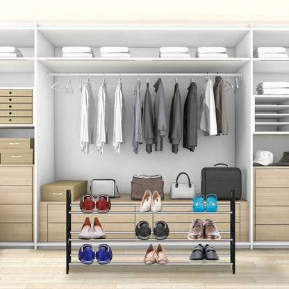 50-Pair Shoe Rack Storage Organizer 10-Tier Portable Wardrobe Tower DailySale