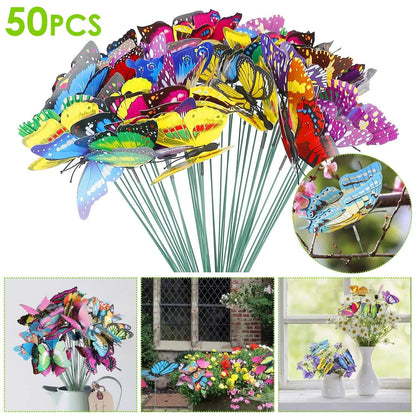 50-Piece: Butterfly Stake Ornament DailySale