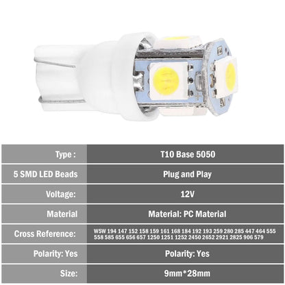 50-Piece: LED Car Light Bulbs DailySale