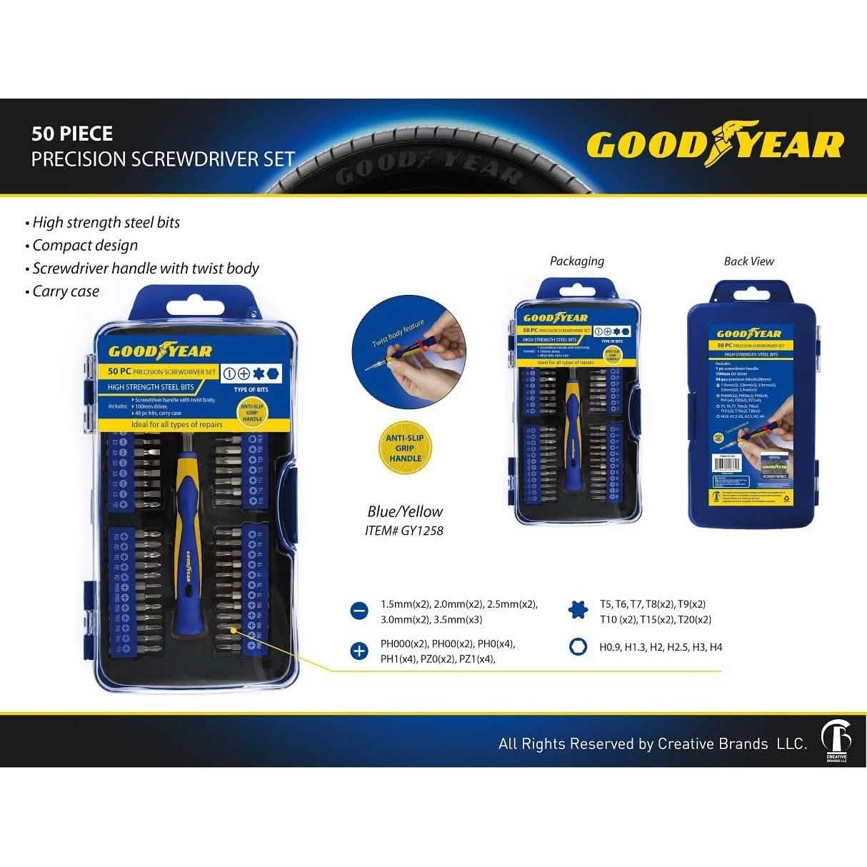 50-Piece Set: Goodyear Precision Screwdriver DailySale