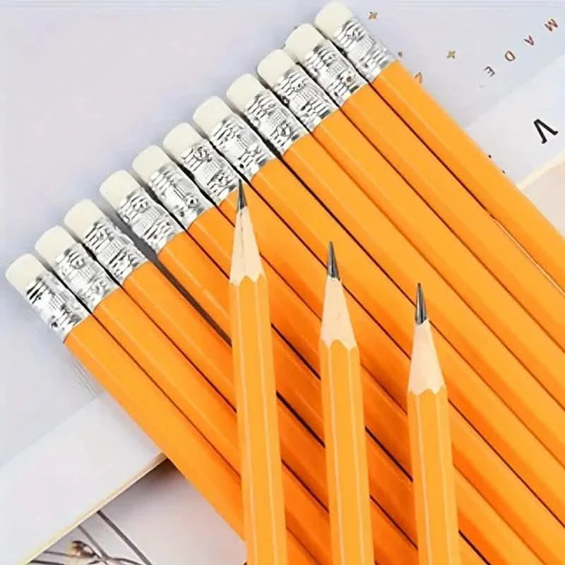 50-Pieces: 3.5" Hexagonal Golf Pencils - HB Yellow, Pre-Sharpened DailySale