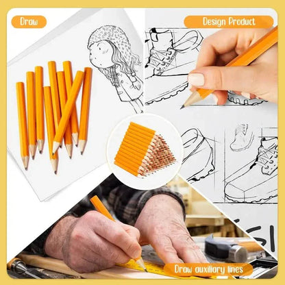 50-Pieces: 3.5" Hexagonal Golf Pencils - HB Yellow, Pre-Sharpened DailySale