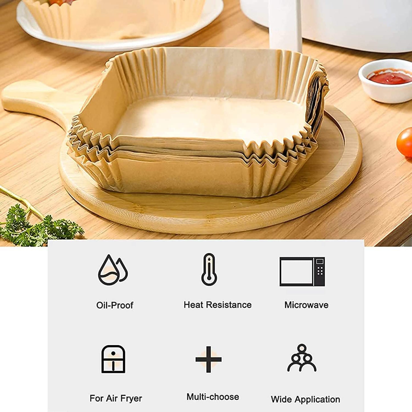 50-Pieces: Air Fryer Disposable Paper Liners DailySale