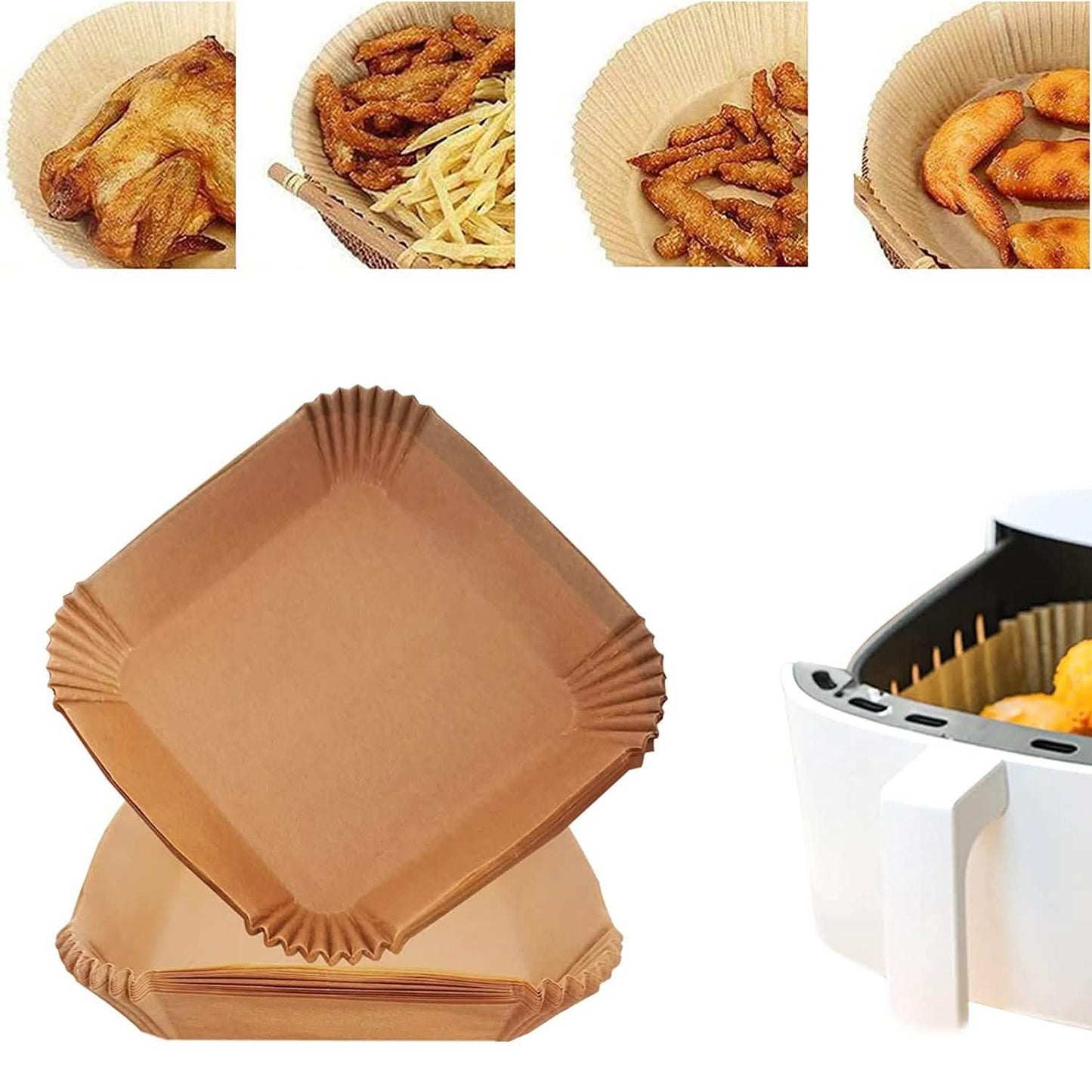 50-Pieces: Air Fryer Disposable Paper Liners DailySale