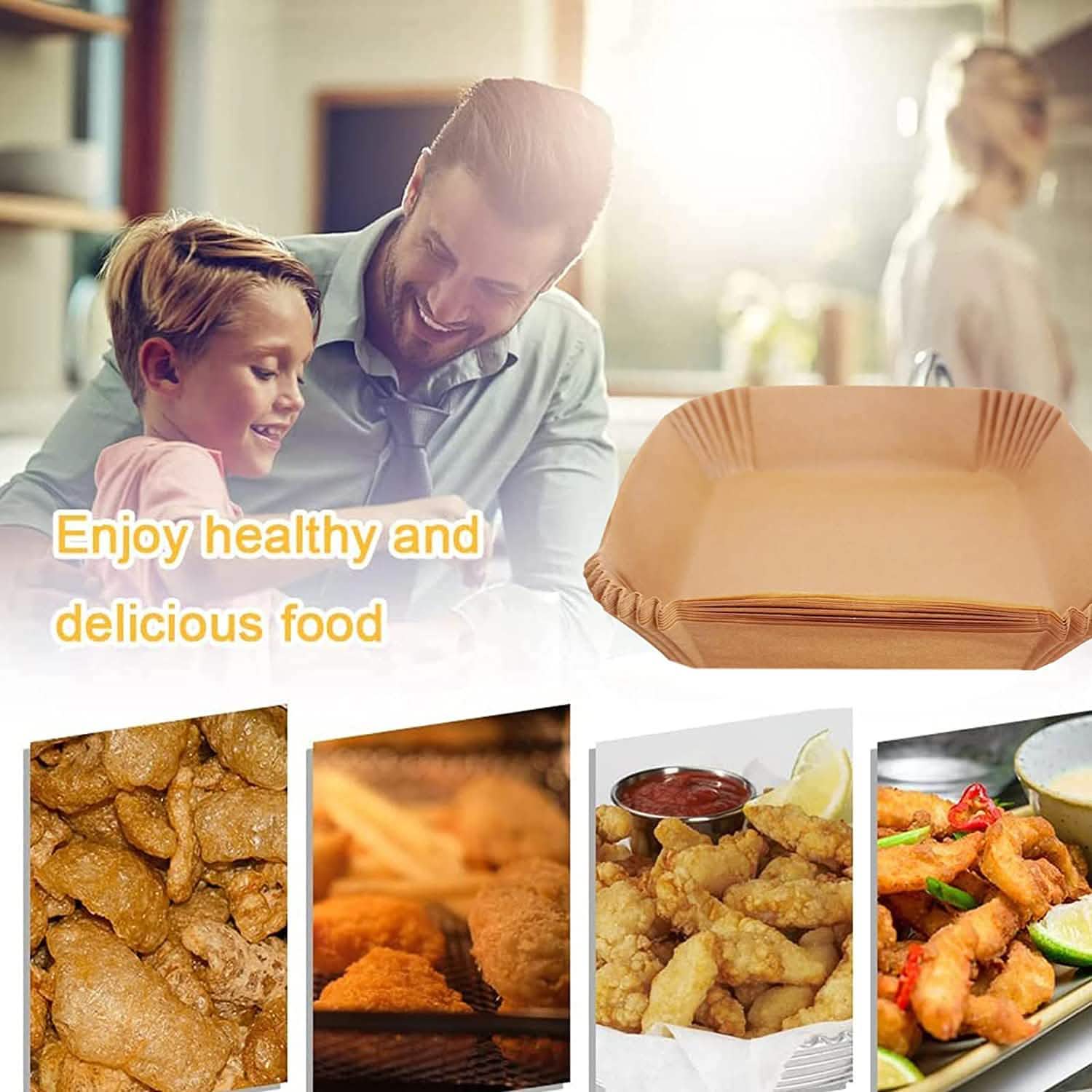 50-Pieces: Air Fryer Disposable Paper Liners DailySale
