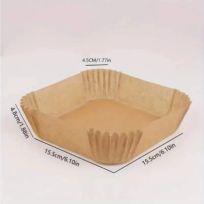 50-Pieces: Disposable Paper Liners For Air Fryer Suitable For 2 - 8 Quarts DailySale