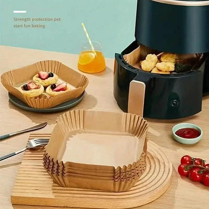 50-Pieces: Disposable Paper Liners For Air Fryer Suitable For 2 - 8 Quarts DailySale