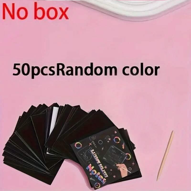 50-Pieces: Rainbow Scratch Art Kit DailySale