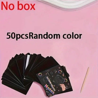50-Pieces: Rainbow Scratch Art Kit DailySale