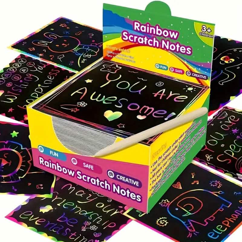 50-Pieces: Rainbow Scratch Art Kit DailySale