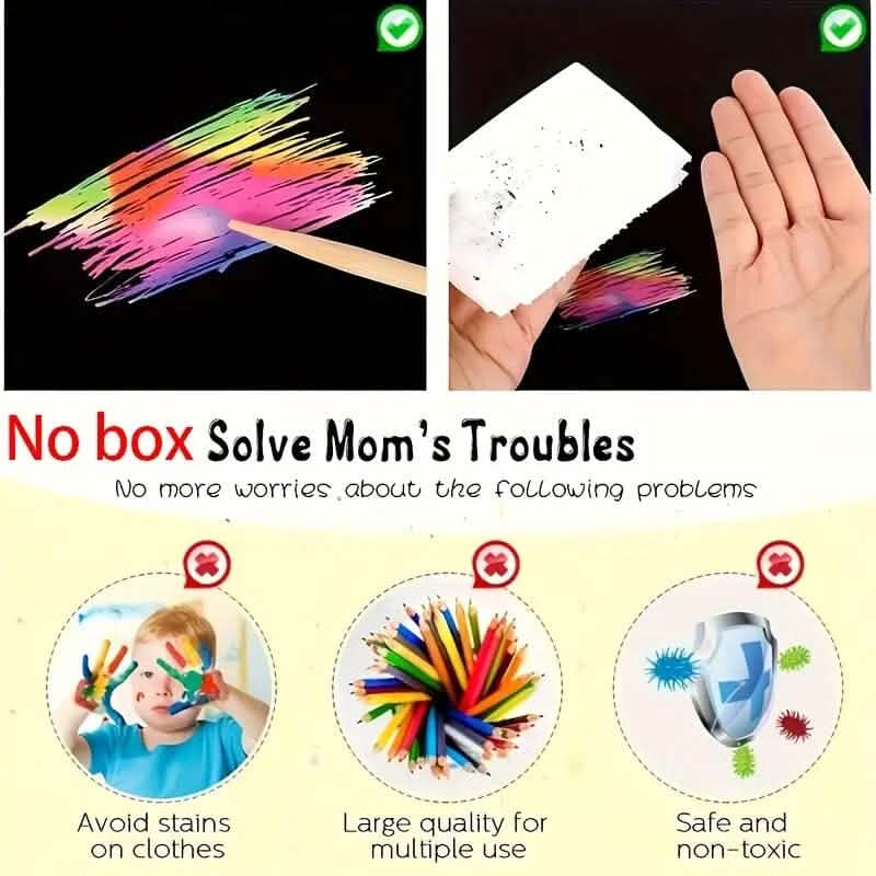 50-Pieces: Rainbow Scratch Art Kit DailySale