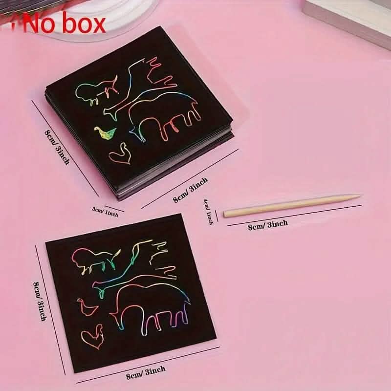 50-Pieces: Rainbow Scratch Art Kit DailySale
