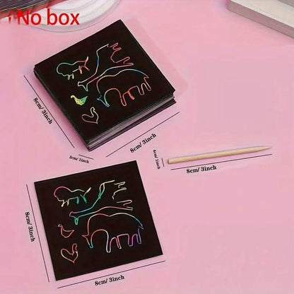 50-Pieces: Rainbow Scratch Art Kit DailySale