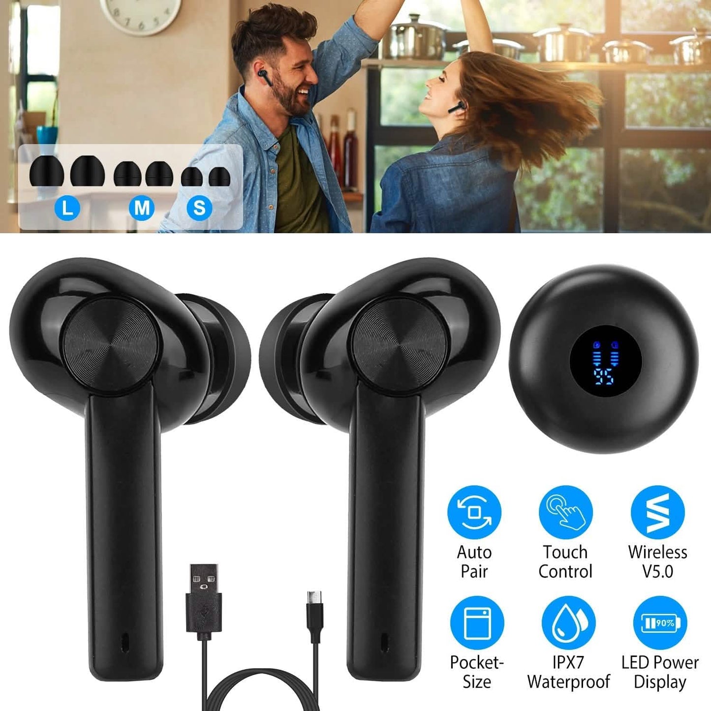 5.0 TWS Wireless Earbuds DailySale