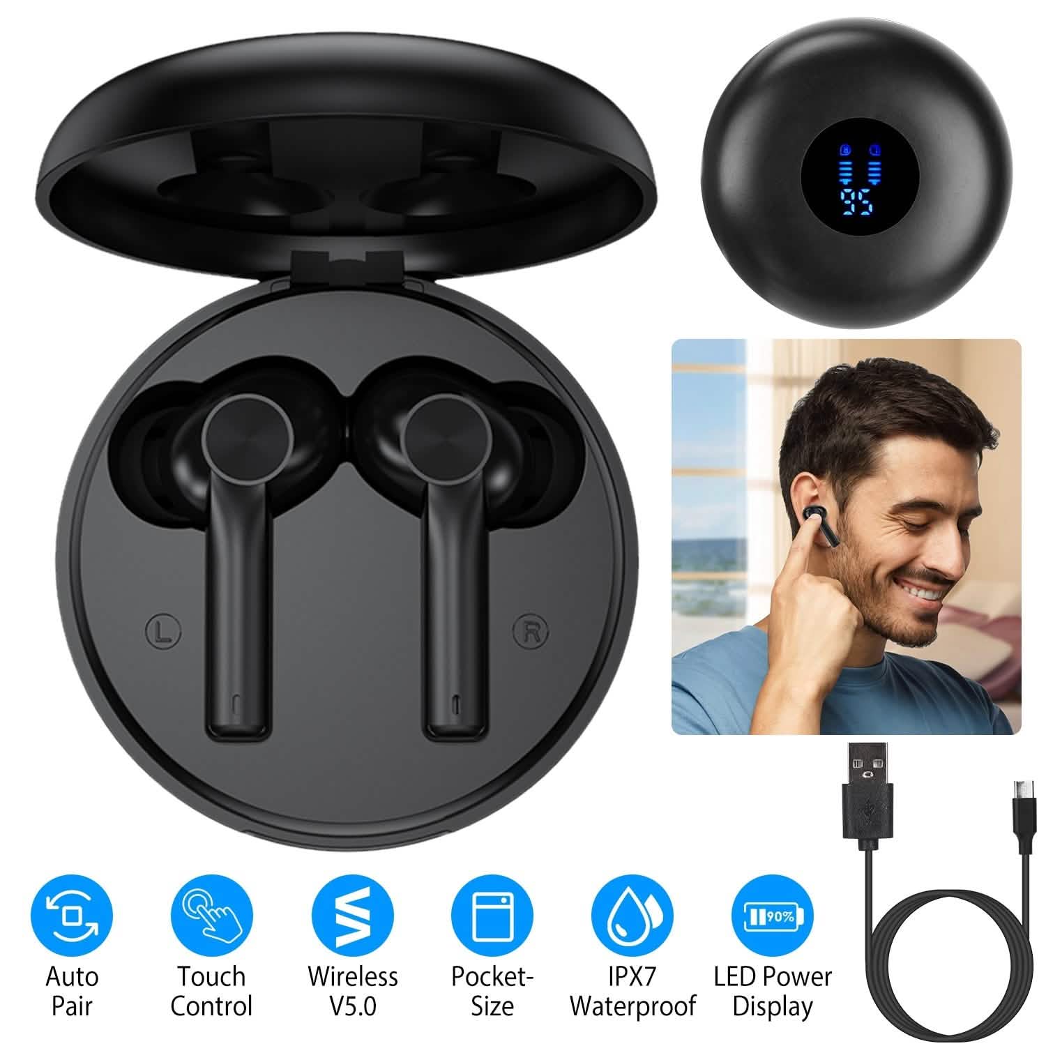 5.0 TWS Wireless Earbuds DailySale