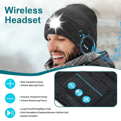 5.0 Wireless Beanie Hat with 3 Lighting Modes DailySale