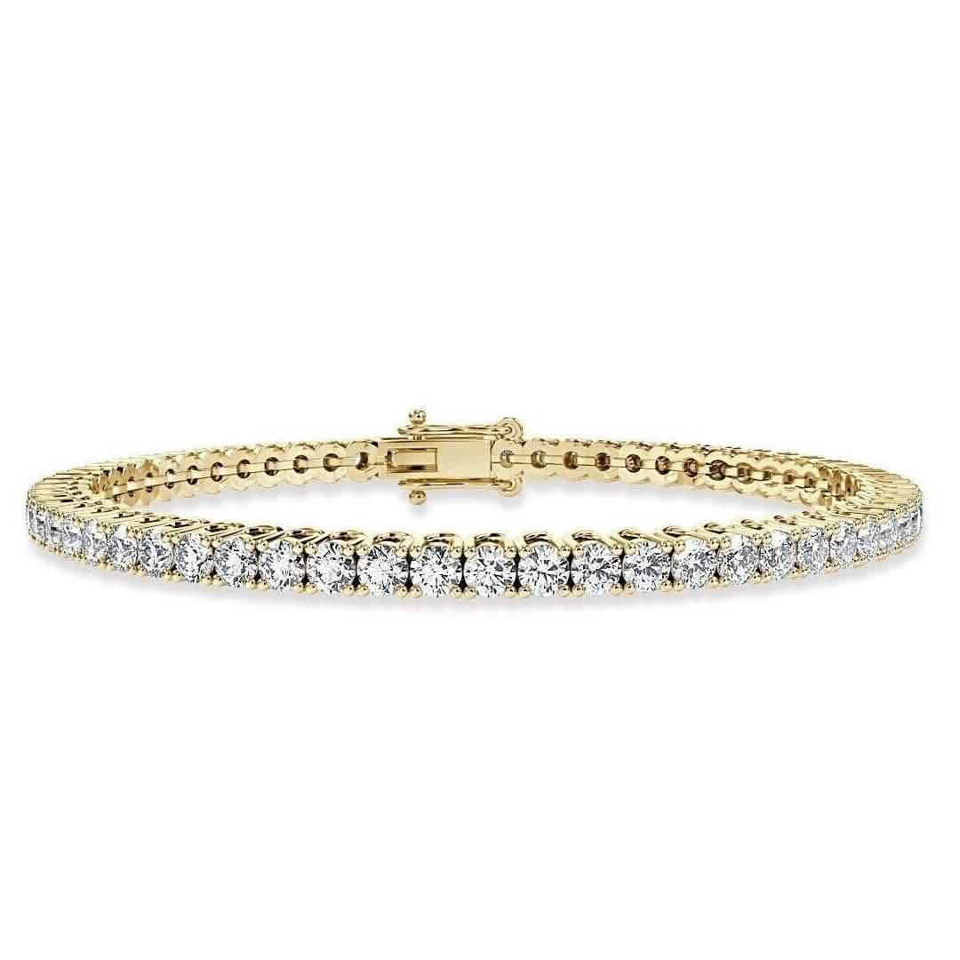 5.00 Ct Top Quality Round Diamond Tennis Bracelet 14K Yellow Gold DailySale