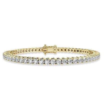 5.00 Ct Top Quality Round Diamond Tennis Bracelet 14K Yellow Gold DailySale