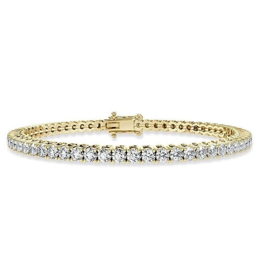 5.00 Ct Top Quality Round Diamond Tennis Bracelet 14K Yellow Gold DailySale
