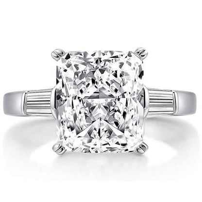 5.00 CTTW Square Brilliant Cut Tri Stone Engagement Ring DailySale