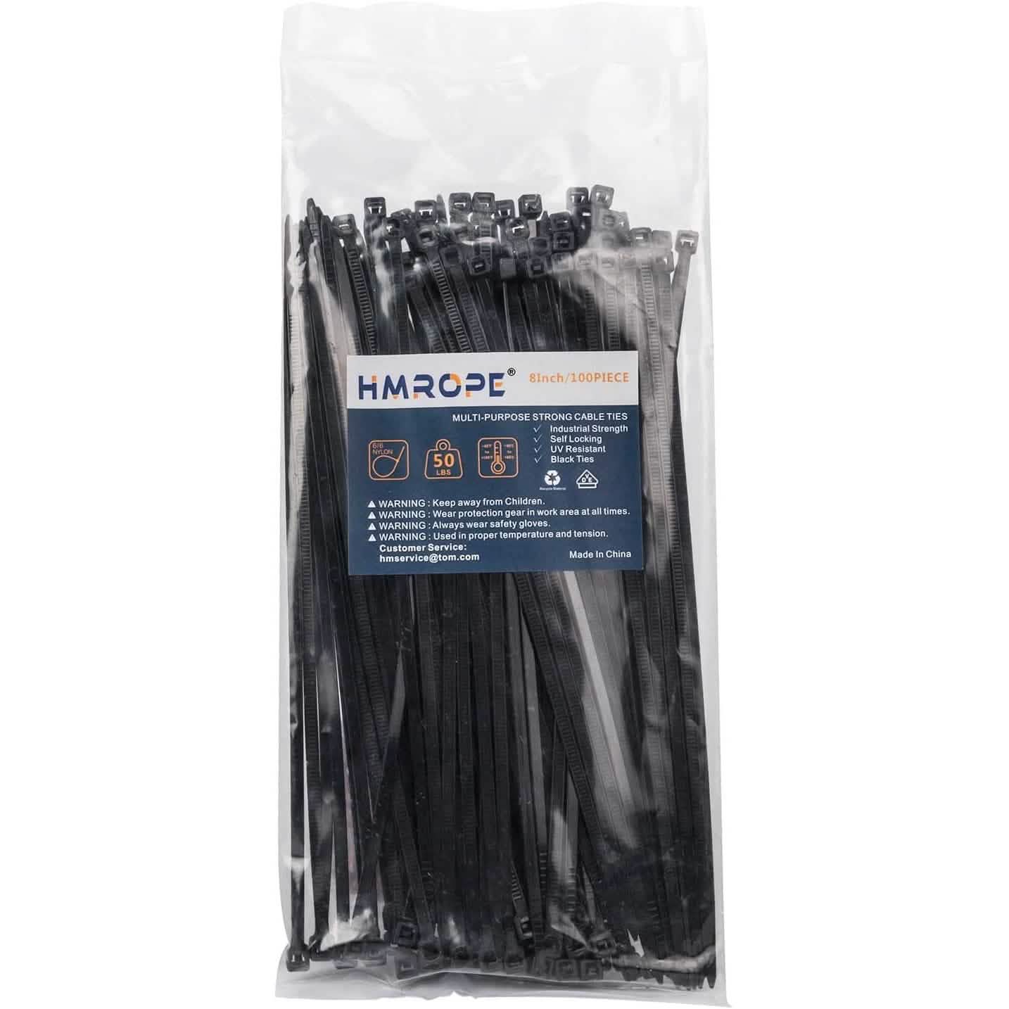 500-Piece: Black Nylon Cable Ties DailySale