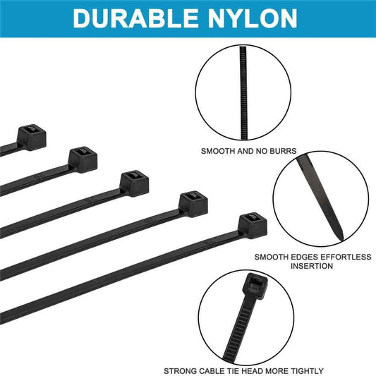 500-Piece: Black Nylon Cable Ties DailySale