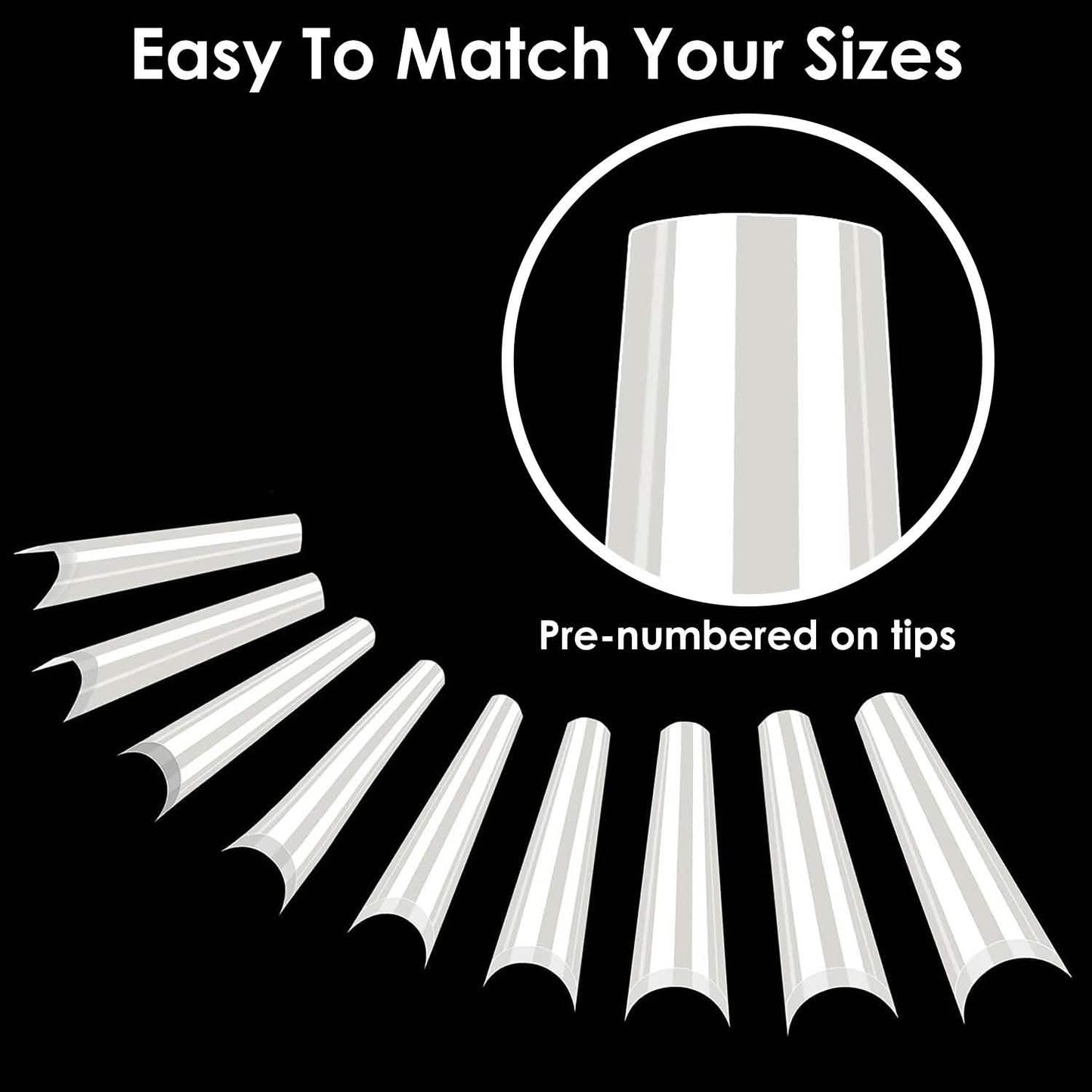 500-Piece: Long False Finger Nails DailySale