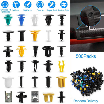 500-Pieces: 30 Kinds Bumper Fastener Rivets DailySale