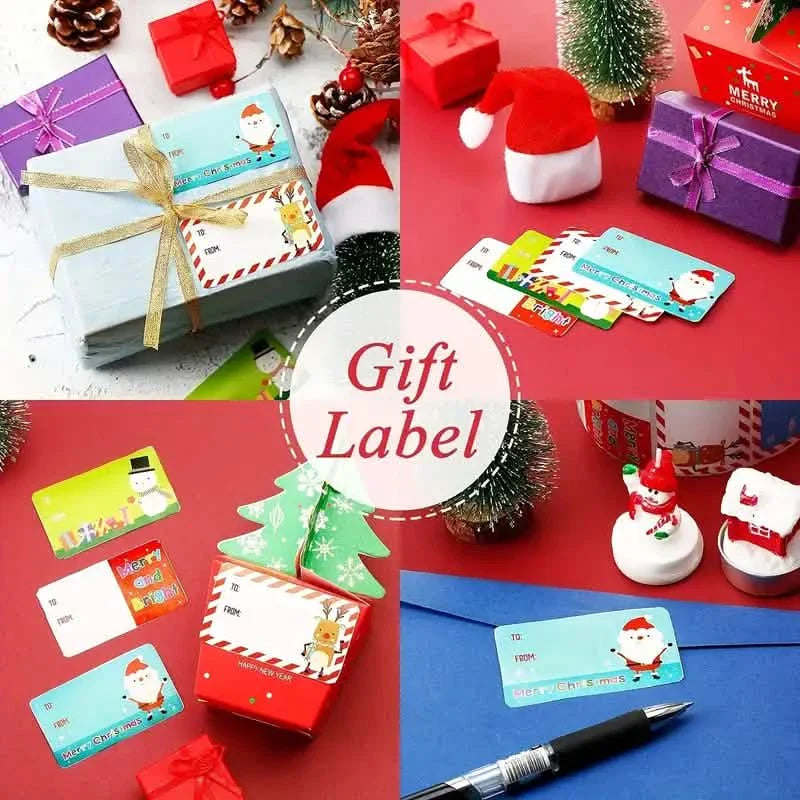 500-Pieces/Roll: Self Adhesive Tags Christmas Tags DailySale