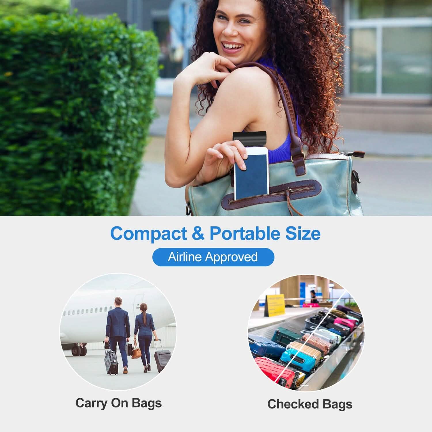 5000mAh Portable Phone Charger Built-in Type C Cable Dual Output DailySale