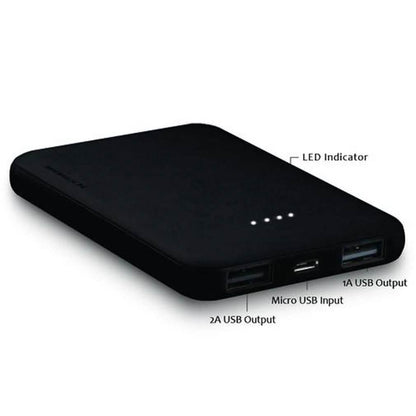 5000mAh 2 Port Black Power Bank DailySale