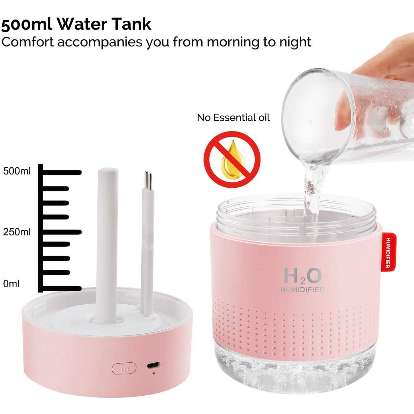 500ml Cool Mist Portable Mini Humidifier DailySale