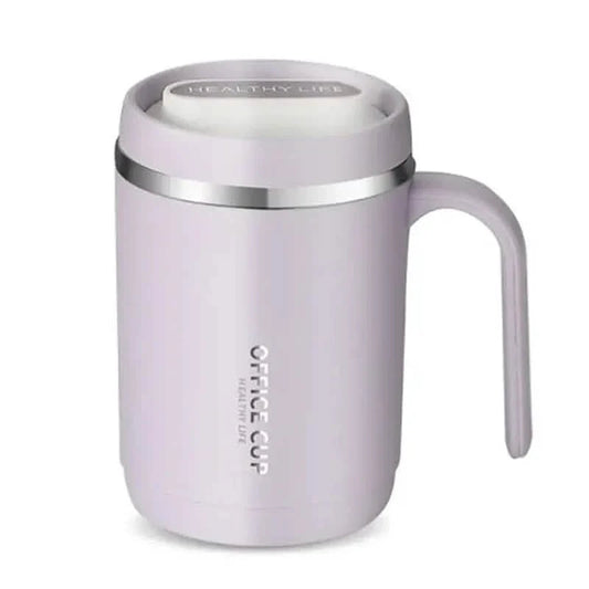 500ml Water Cup with Cover Sealing Silicone Ring Double-layer Leak-proof Drink Water Handle Stainless Coffee Insulated Cup DailySale