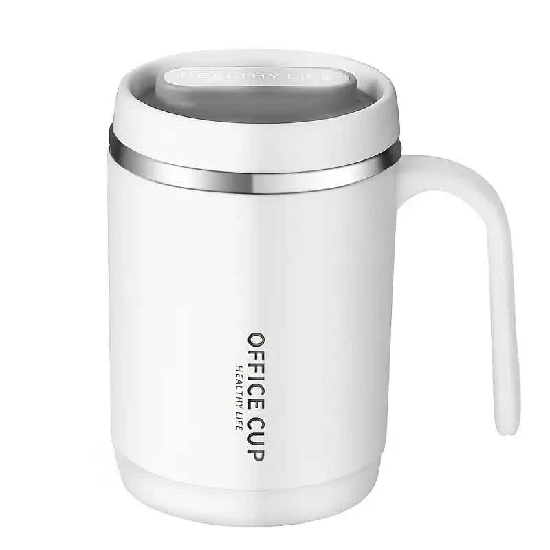 500ml Water Cup with Cover Sealing Silicone Ring Double-layer Leak-proof Drink Water Handle Stainless Coffee Insulated Cup DailySale