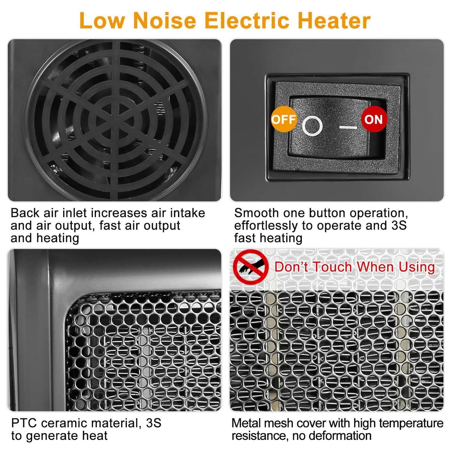 500W Ceramic Portable Electric Heater DailySale