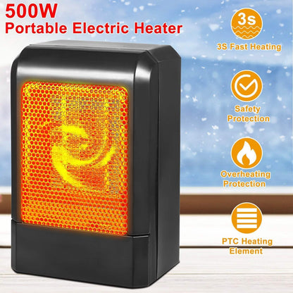 500W Ceramic Portable Electric Heater DailySale