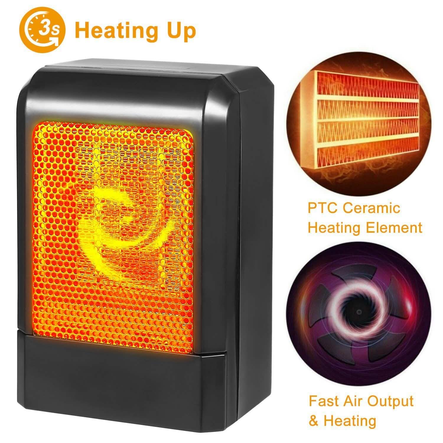 500W Ceramic Portable Electric Heater DailySale