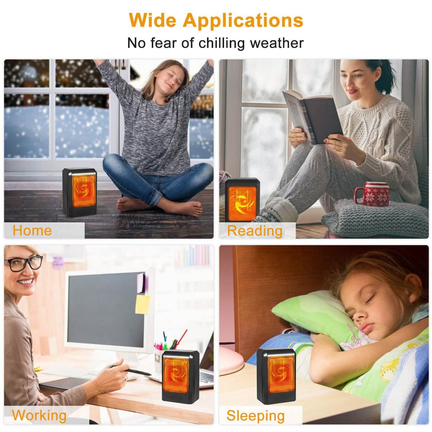 500W Ceramic Portable Electric Heater DailySale