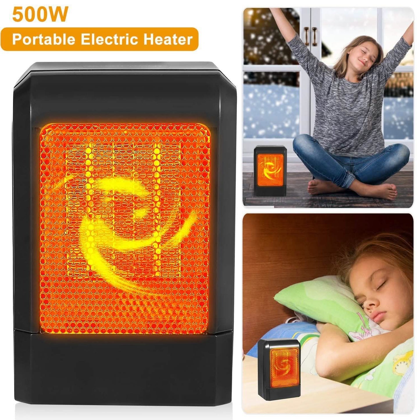 500W Ceramic Portable Electric Heater DailySale