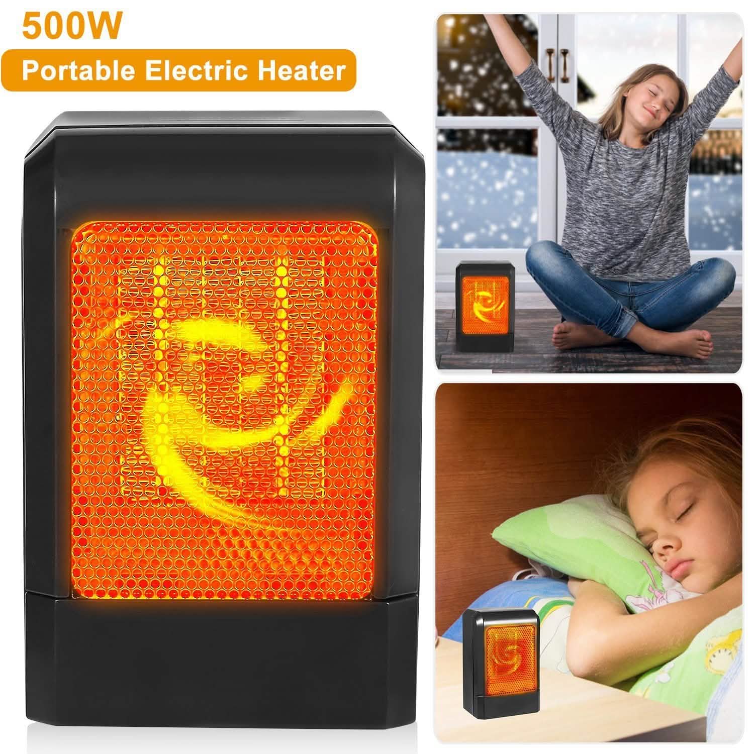 500W Ceramic Portable Electric Heater DailySale