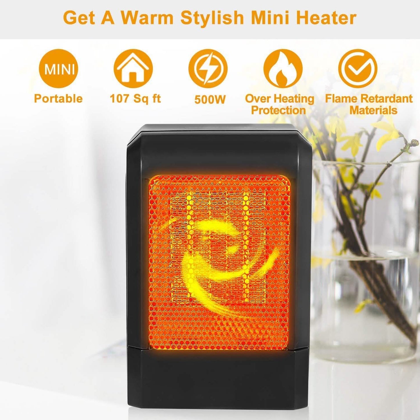 500W Ceramic Portable Electric Heater DailySale