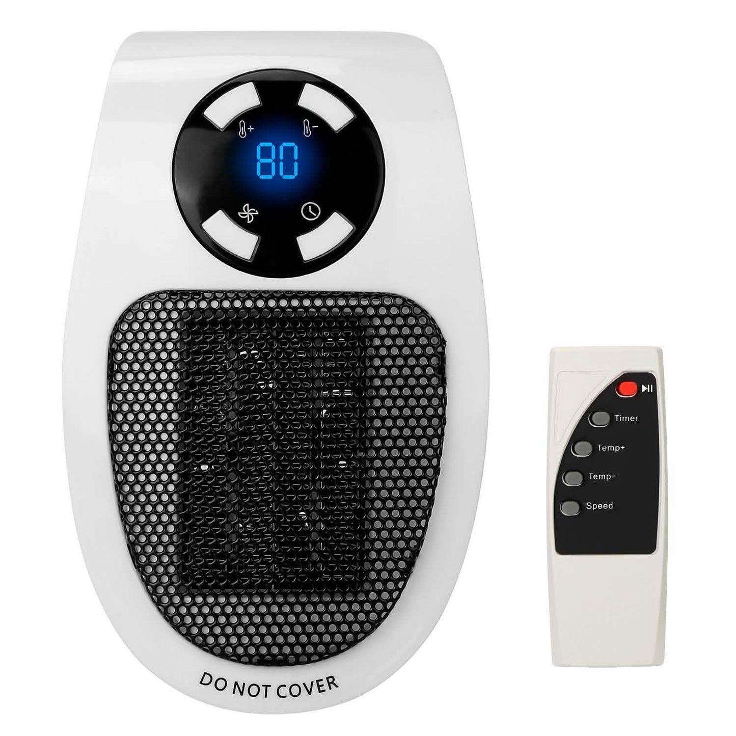 500W Portable Heater Fan Wall Outlet with Remote Control DailySale