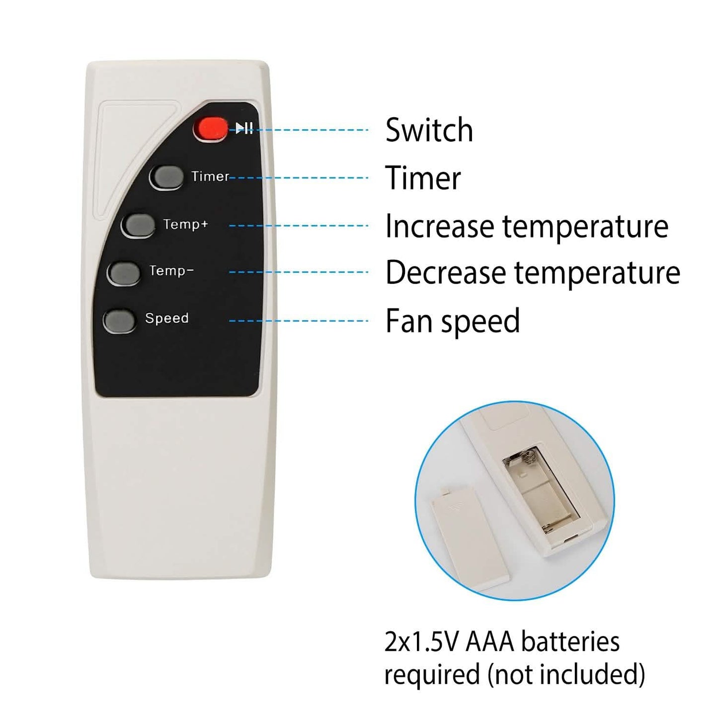 500W Portable Heater Fan Wall Outlet with Remote Control DailySale