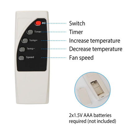 500W Portable Heater Fan Wall Outlet with Remote Control DailySale