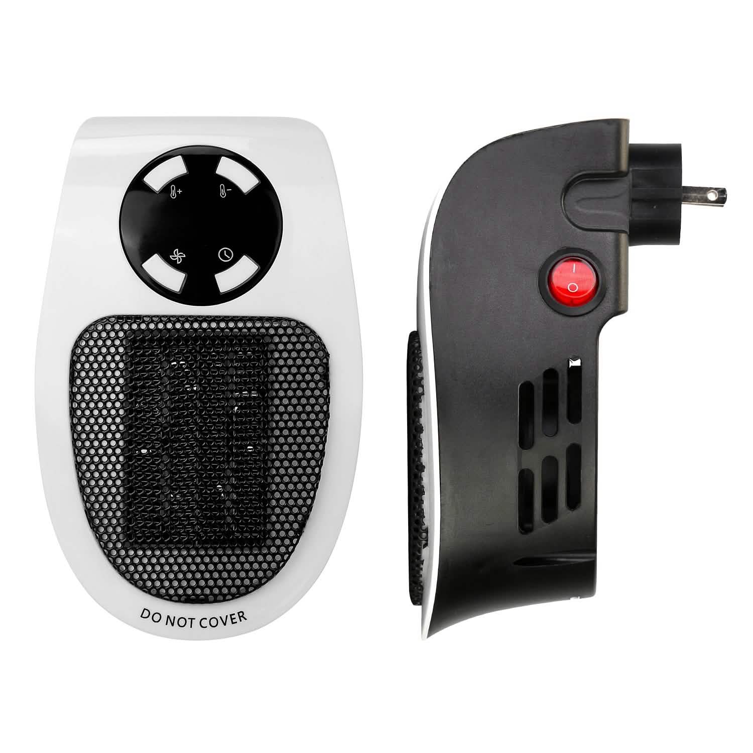 500W Portable Heater Fan Wall Outlet with Remote Control DailySale