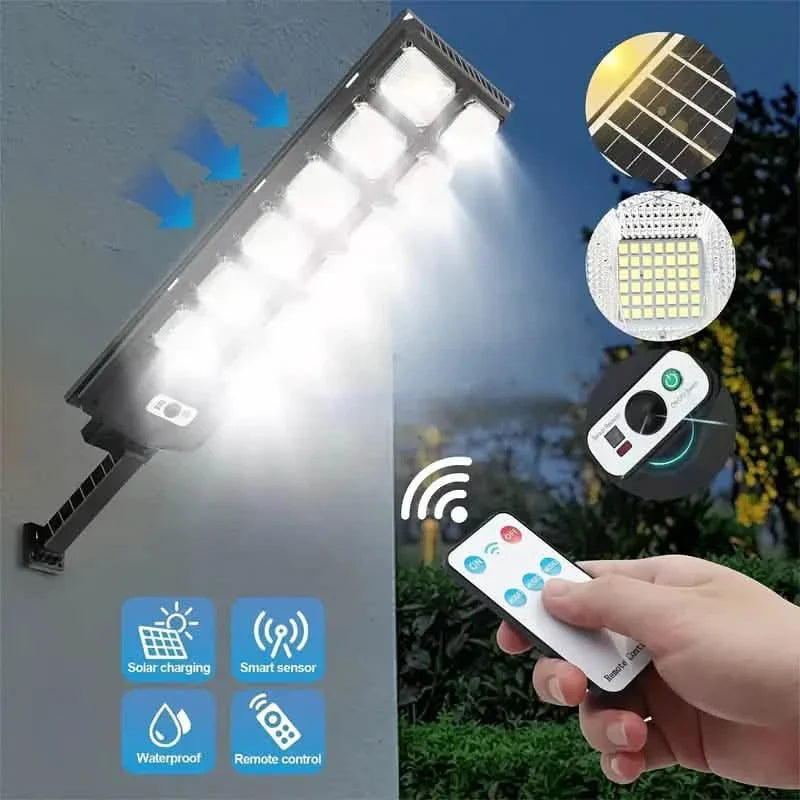 504-LED Ultra-Bright 6500K Solar Motion Sensor Street Light with Remote Control DailySale