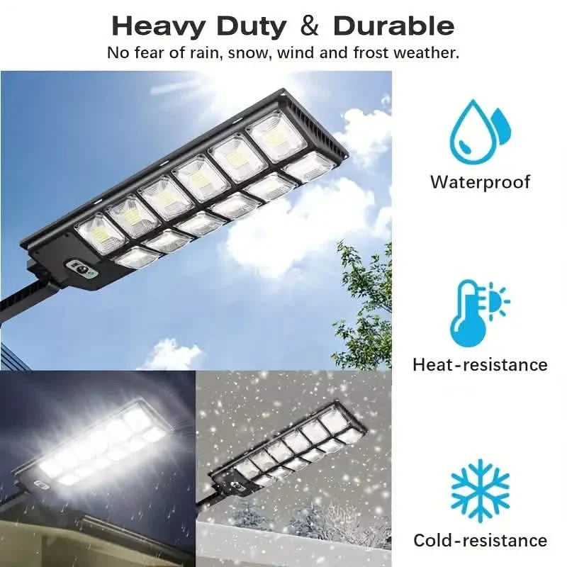 504-LED Ultra-Bright 6500K Solar Motion Sensor Street Light with Remote Control DailySale