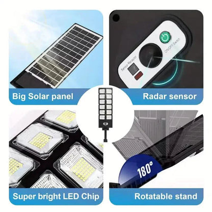 504-LED Ultra-Bright 6500K Solar Motion Sensor Street Light with Remote Control DailySale