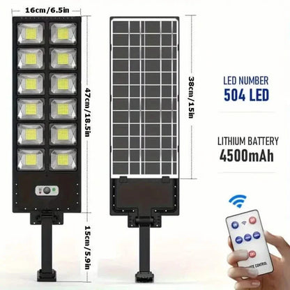 504-LED Ultra-Bright 6500K Solar Motion Sensor Street Light with Remote Control DailySale